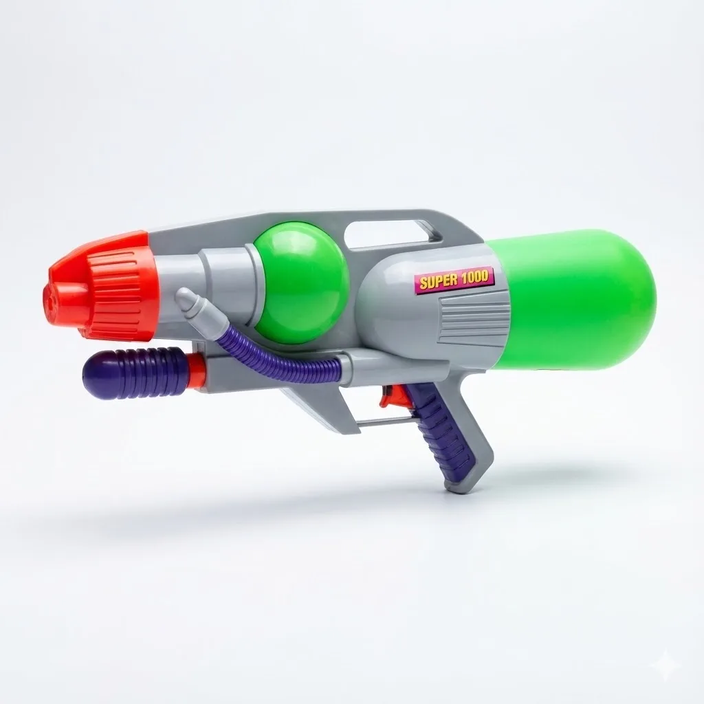 Pistola de Agua Super 1000 – Alta Capacidad, Colores Azul y Verde - Imagen 2